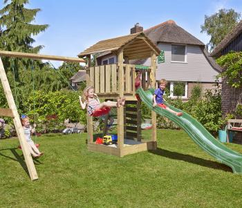 Jungle Cottage | Koka kāpšanas konstrukcija ar dubulto šūpoles