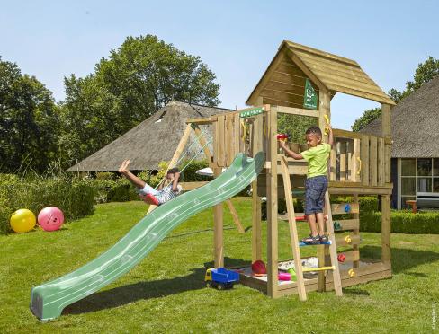 Jungle Cubby | Koka kāpšanas konstrukcija ar šūpoli