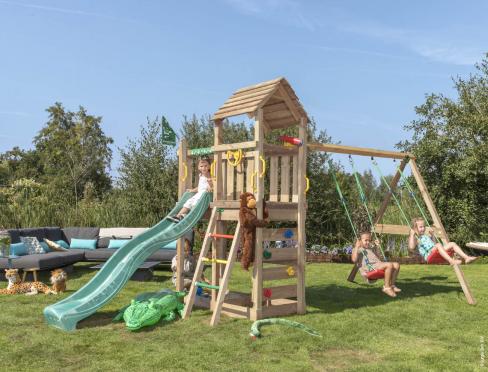 Jungle Safari | Koka kāpšanas konstrukcija ar dubulto šūpoli