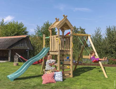 Jungle Teepee | Koka kāpšanas konstrukcija ar šūpoli