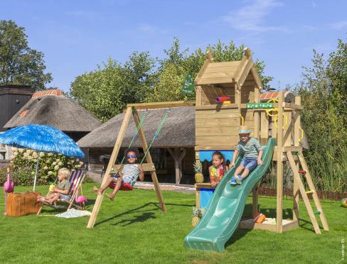 Jungle Resort | Tornis spēļu mājiņa ar šūpoli