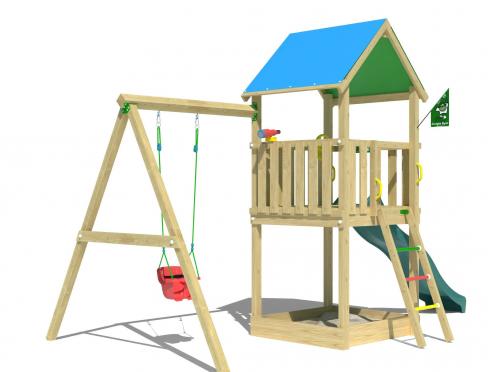 Jungle Tango Babyswing | Koka kāpšanas konstrukcija ar šūpoli